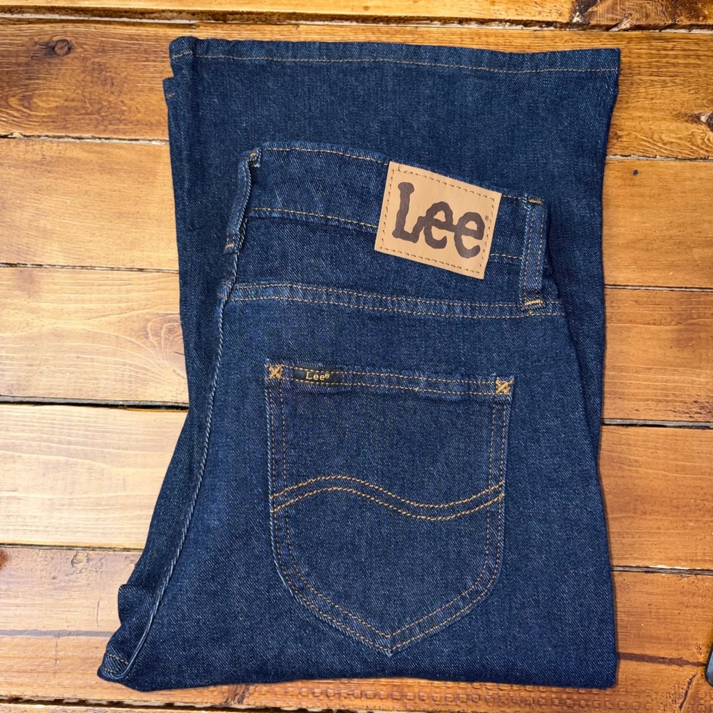 Lee Flare Jeans Womens 10 Short Dark Wash Stretch Denim Hippie 70s Style NEW